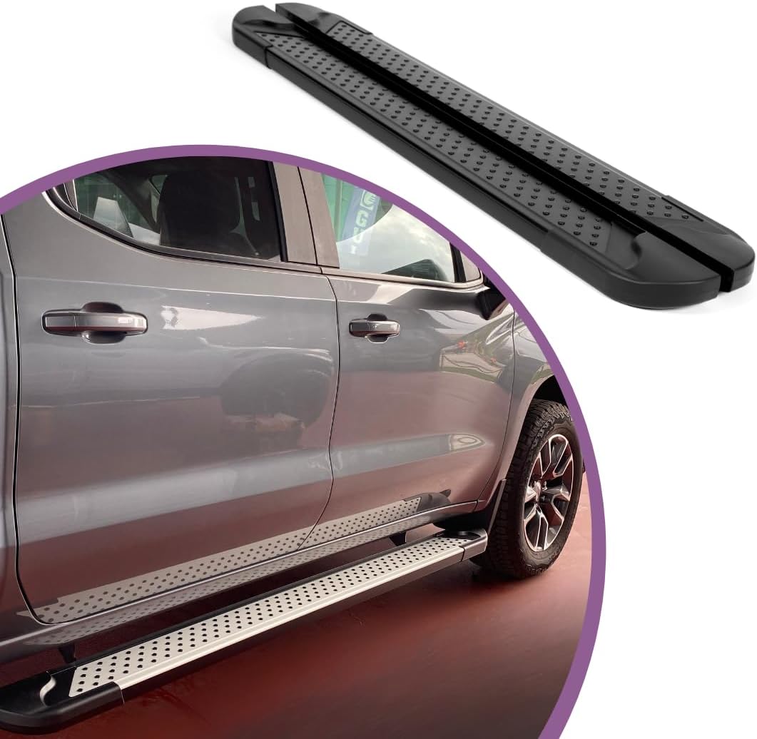 5.2" Running Boards for GMC Sierra 2019-2025 1500 Crew Cab, 2020-2025 2500HD 3500HD - Silver