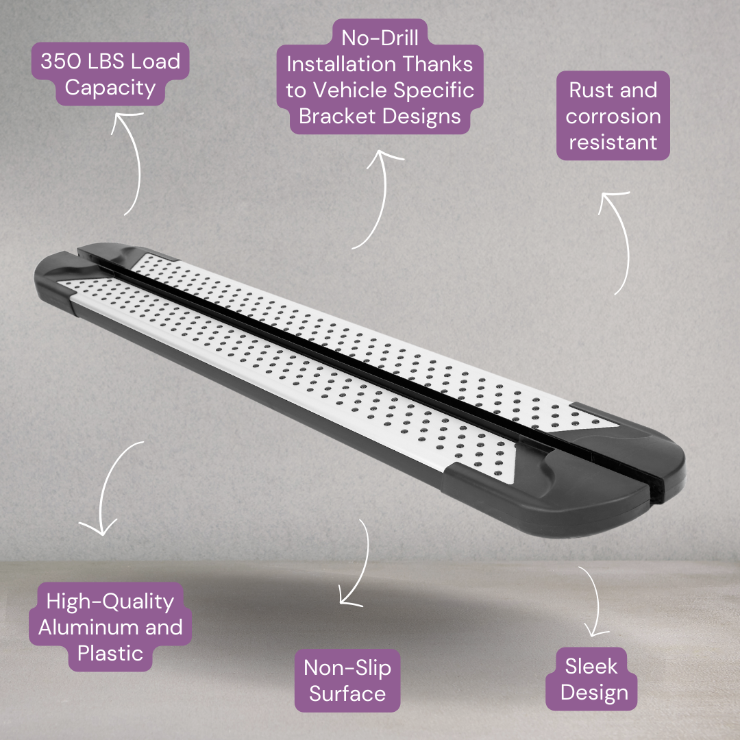 Erkul 5.2" Running Boards for Porsche Cayenne 2003-2010 - 350 lb - Black