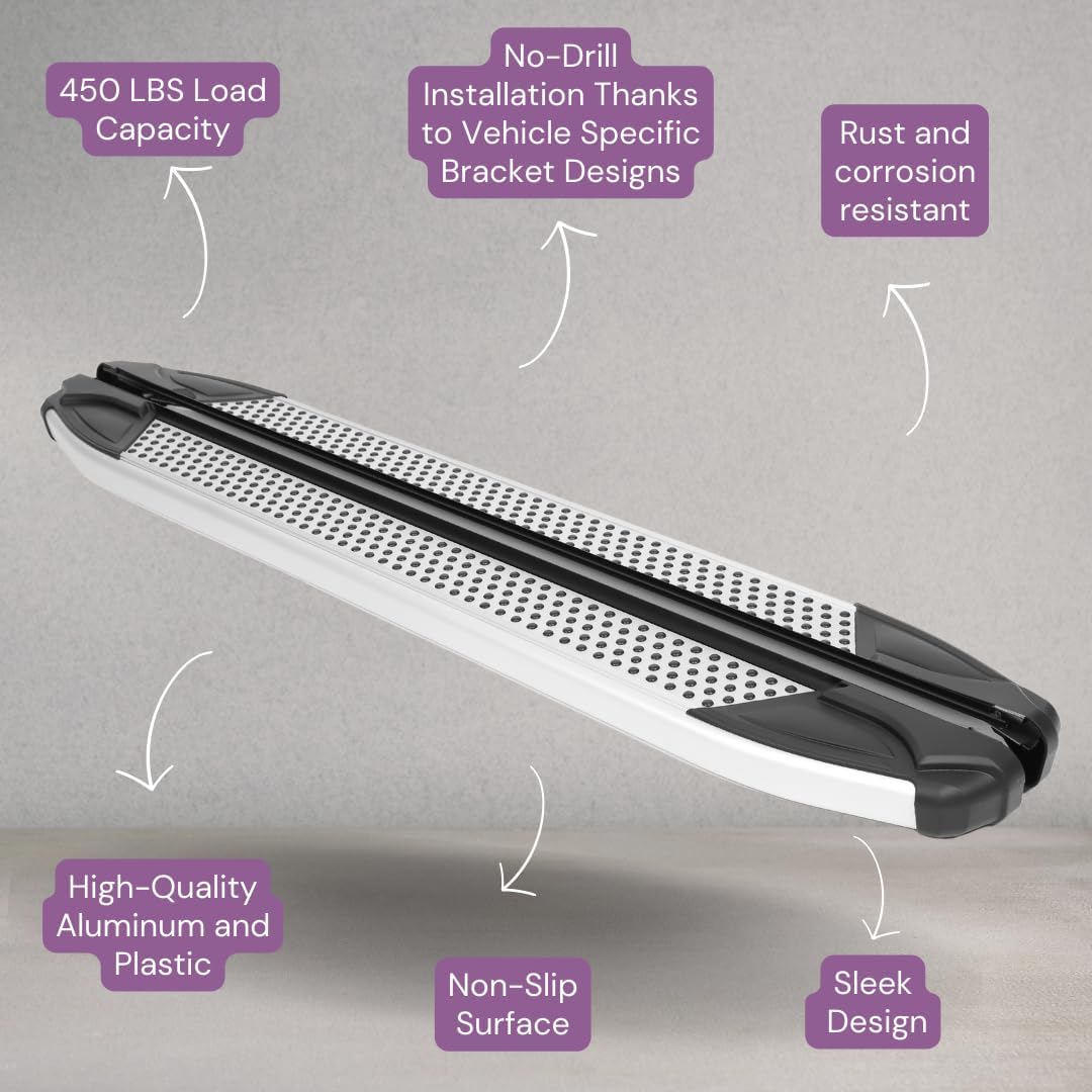 5.2" Running Boards for Chevy Silverado 2019-2026 1500 Crew Cab, 20-24 2500HD 3500HD