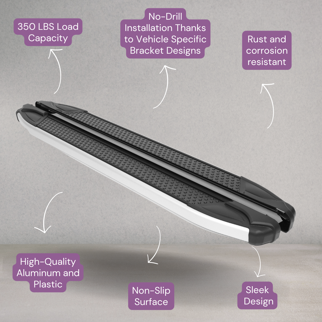 Erkul 5.2" Running Boards for Porsche Cayenne 2003-2010 - 350 lb - Black