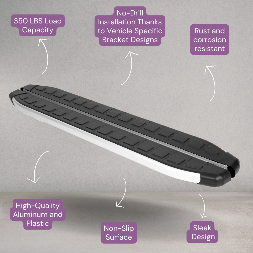 Erkul 5.2" Running Boards for Porsche Cayenne 2003-2010 - 350 lb - Black