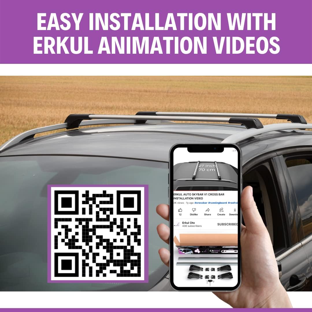 ERKUL Roof Rack Crossbars For JEEP RENEGADE 2015-2023