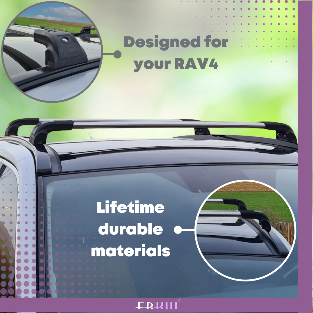 ERKUL Roof Rack Crossbars For TOYOTA RAV4 2019-2025