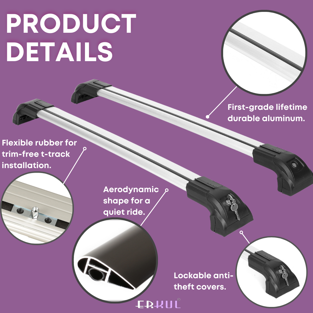ERKUL Roof Rack Crossbars For VOLKSWAGEN JETTA 2019-2026
