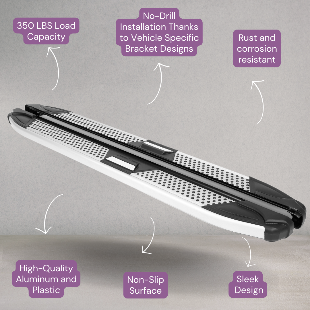Erkul 5.2" Running Boards for Porsche Cayenne 2003-2010 - 350 lb - Black