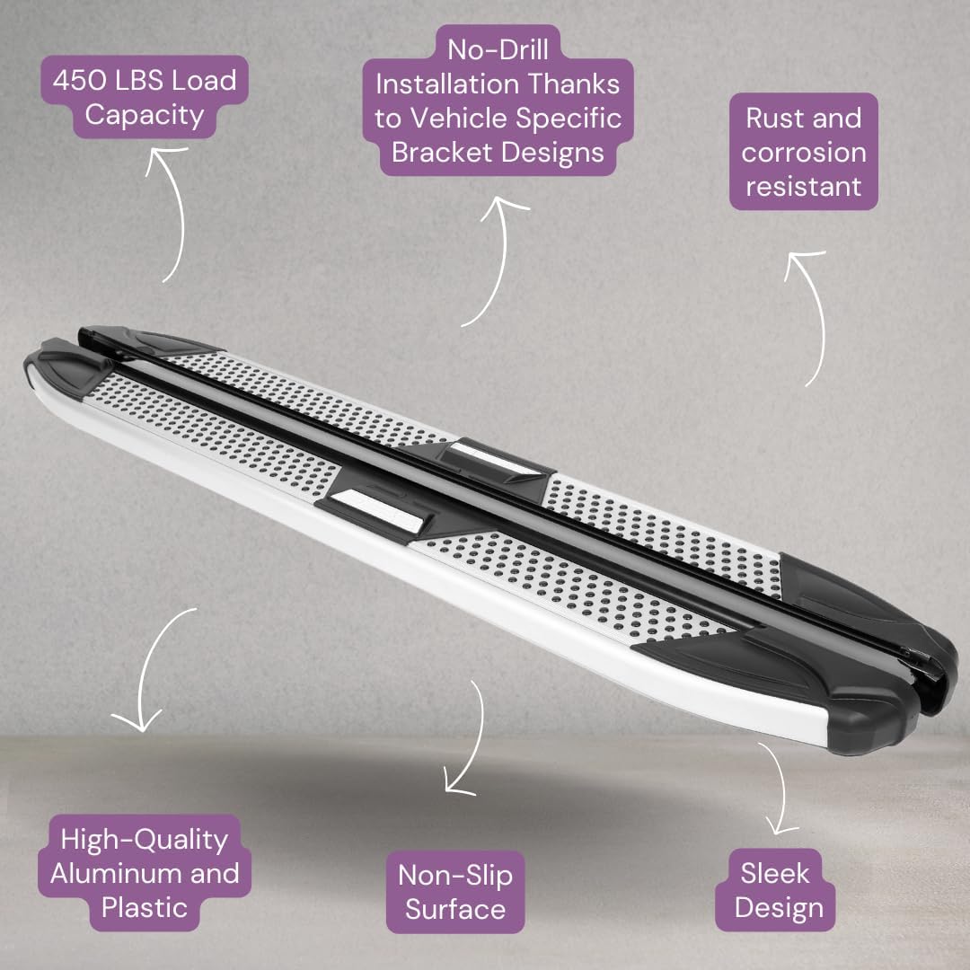 5.2" Running Boards for Chevy Silverado 2019-2026 1500 Crew Cab, 20-24 2500HD 3500HD